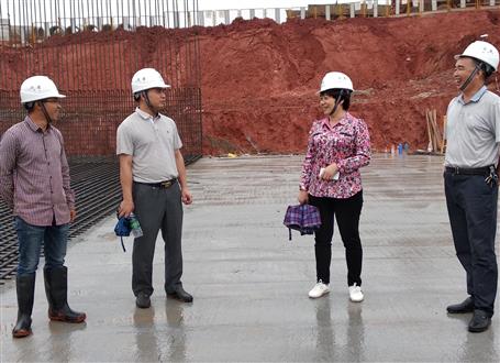 韋桂華、周善學(xué)到龍嶺大道三期項目調(diào)研