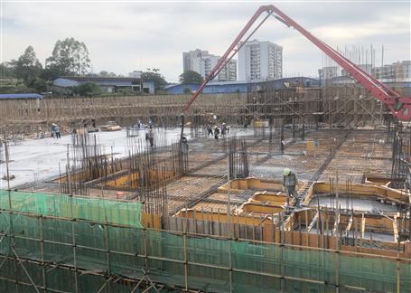 【奮力沖刺·勇創(chuàng)佳績】宜州區(qū)中醫(yī)醫(yī)院項目進入地上主體結構施工