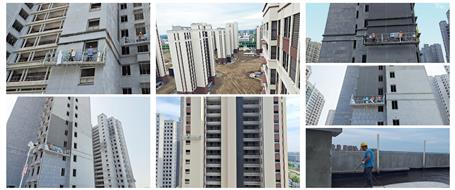 冶建第十分公司陽光南岸小區(qū)項目:戰(zhàn)高溫?fù)屵M度 項目建設(shè)掀熱潮